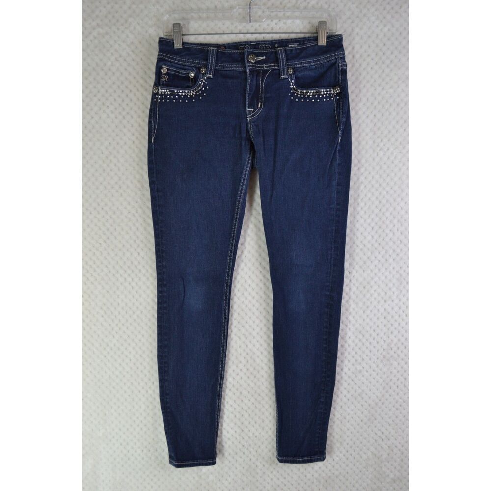 Miss Me Women's 28 Dark Wash Embellished Jeggings**READ**
